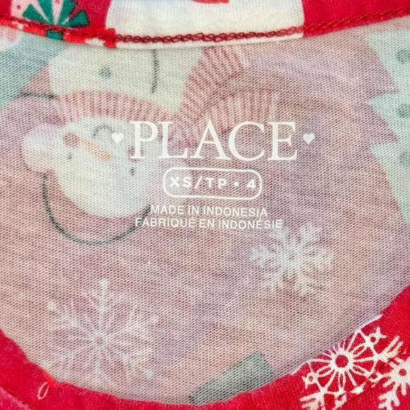 Girls Christmas Print Skater Dress XSmall (4) - The Children's Place - Picture 2 of 3